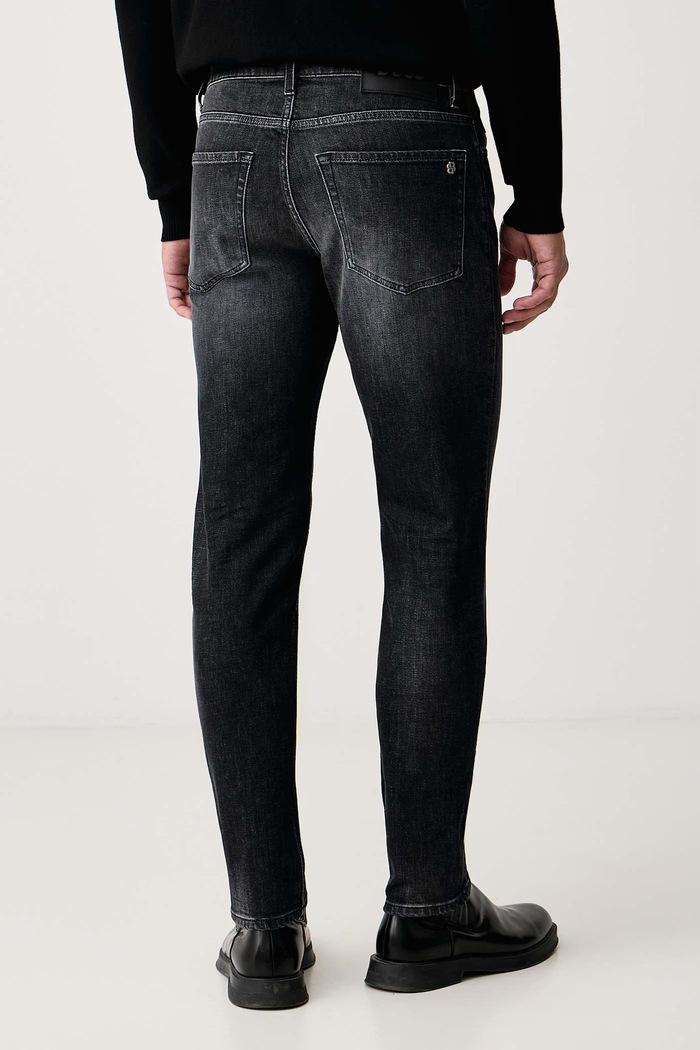 Oblečenie BOSS Orange Rifle slim taper pánske ONYX 50565988 sivá