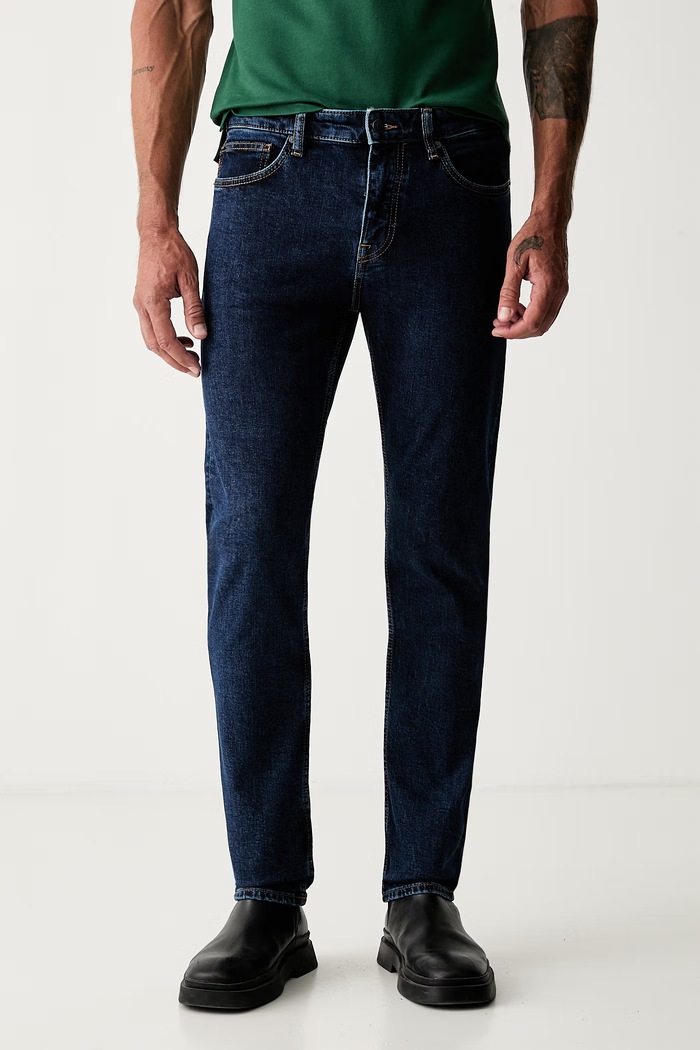 BOSS Orange slim fit džíny pánské DELAWARE námořnická modř 50564546