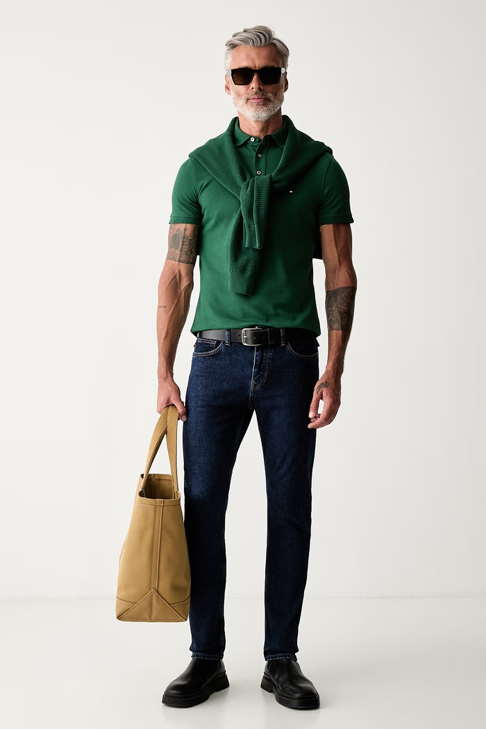 BOSS Orange slim fit džíny pánské DELAWARE 50564546 námořnická modř AW26