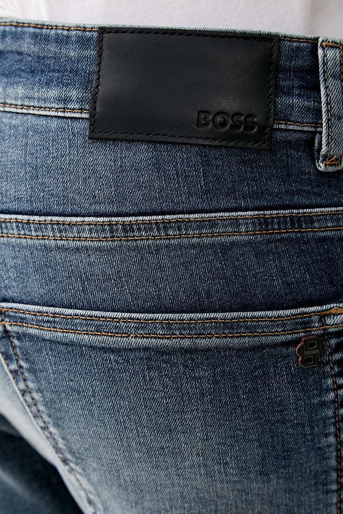 BOSS Orange jeansy slim fit męskie DELAWARE niebieski 50564539