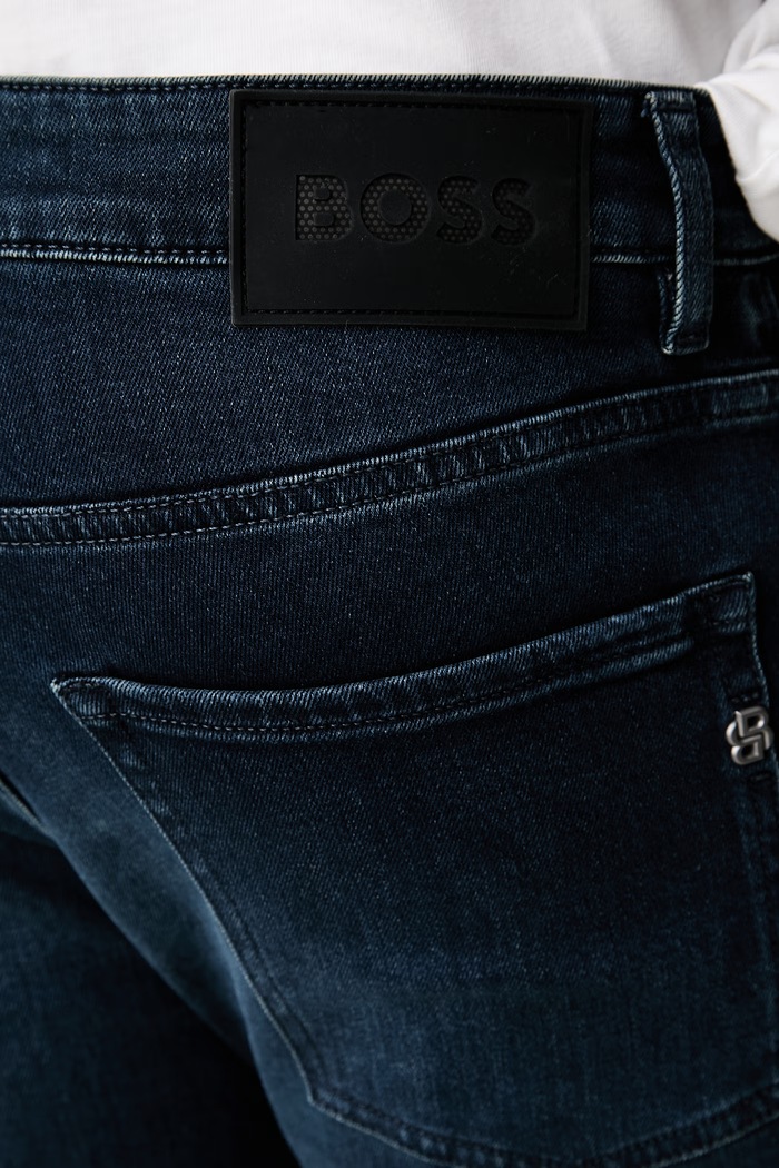 BOSS slim fit traperice za muškarce P-Delaware mornarsko plava 50566914
