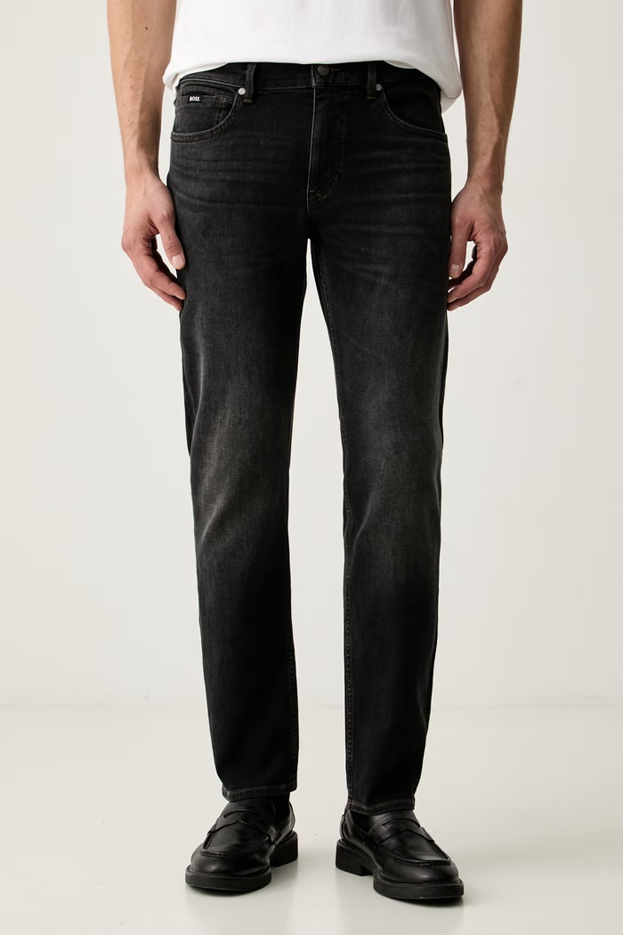 BOSS jeansy slim fit męskie H-Delaware czarny 50564384