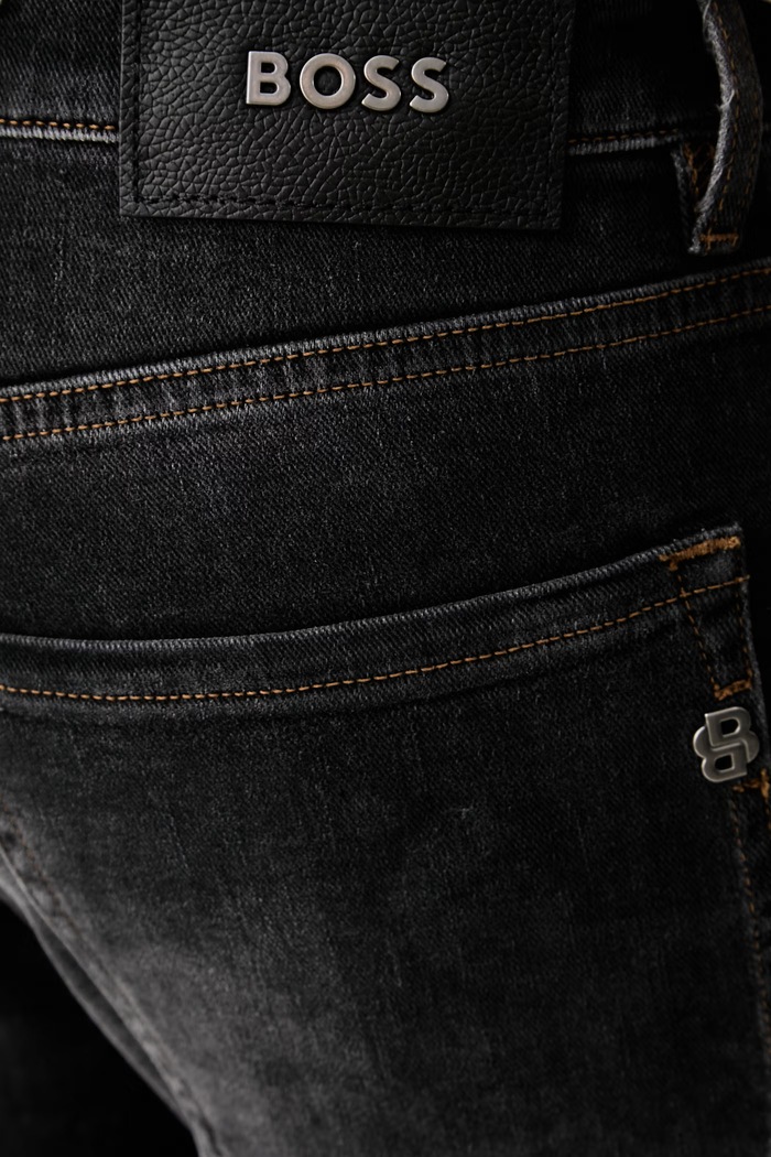 BOSS jeansy slim fit męskie H-Delaware czarny 50564384