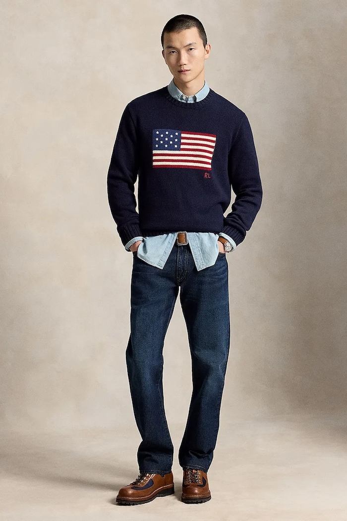 Oblačila Polo Ralph Lauren ravne kavbojke moške 710B21046 modra