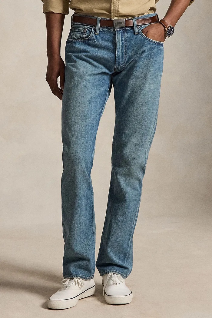 Polo Ralph Lauren jeansy straight męskie niebieski 710B21047