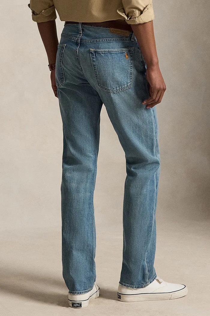 Polo Ralph Lauren jeansy straight męskie 710B21047 niebieski AW26
