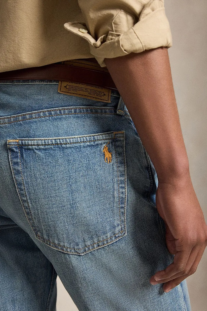 Polo Ralph Lauren jeansy straight męskie niebieski 710B21047