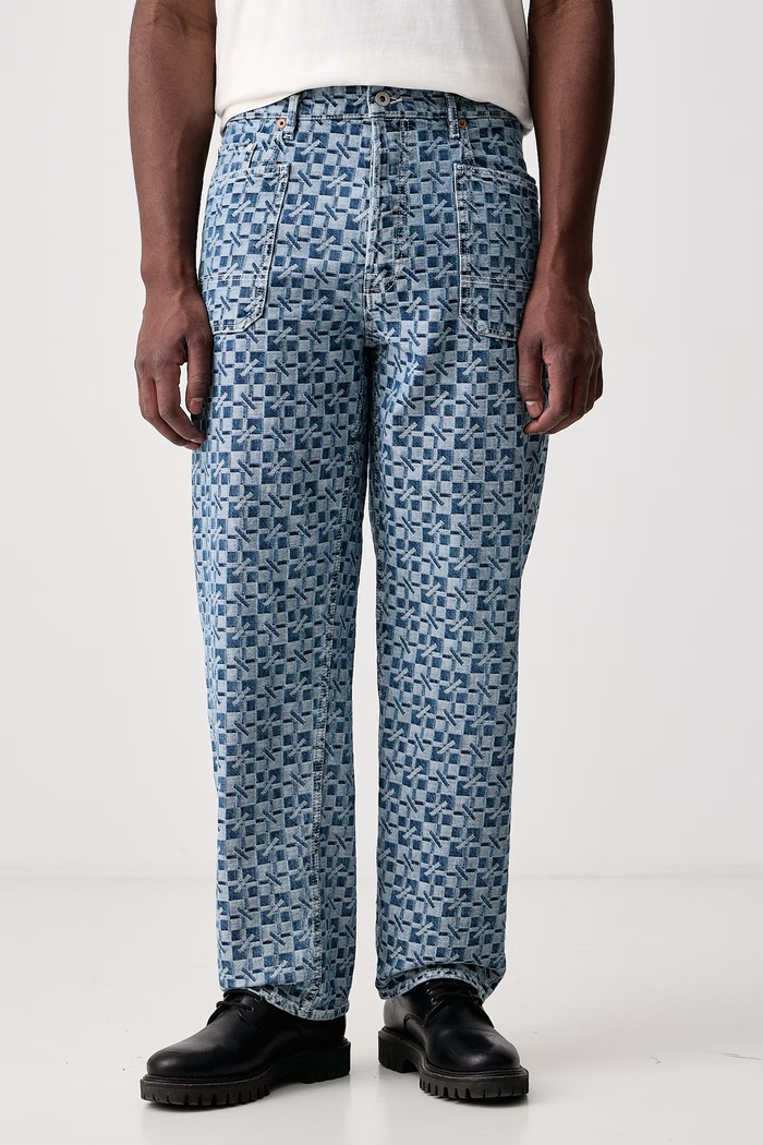 Kenzo Jeansy męskie niebieski FG65DP4277J4