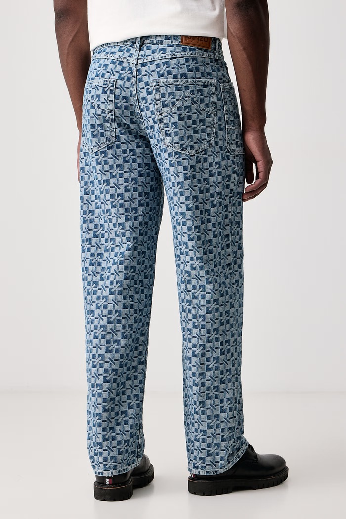 Odzież Kenzo Jeansy męskie FG65DP4277J4 niebieski