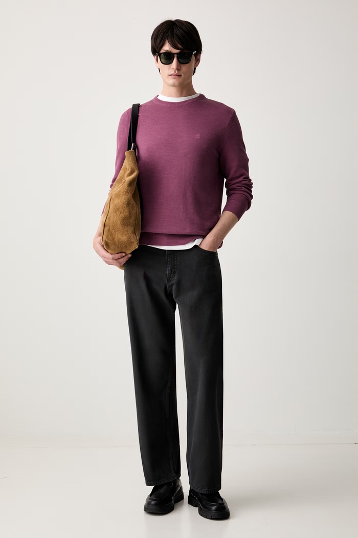 Marc O'Polo jeansy wide leg męskie 5000009738 szary AW26