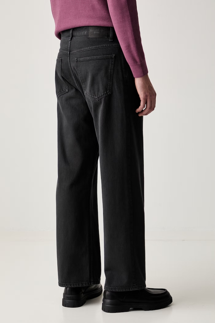 Odzież Marc O'Polo jeansy wide leg męskie 5000009738 szary