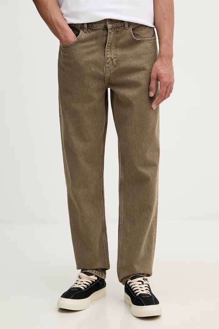 Les Deux jeansy tapered męskie brązowy 1001845