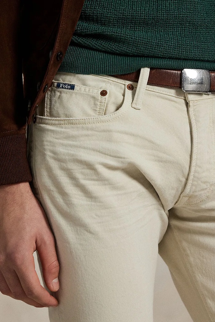 Polo Ralph Lauren jeansy slim fit męskie beżowy 710973867
