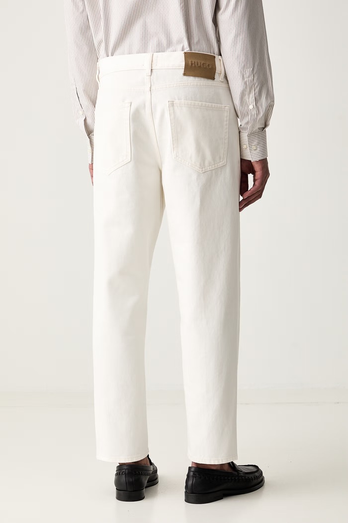 Oblečení HUGO relaxed fit džíny pánské HUGO 50566524 béžová