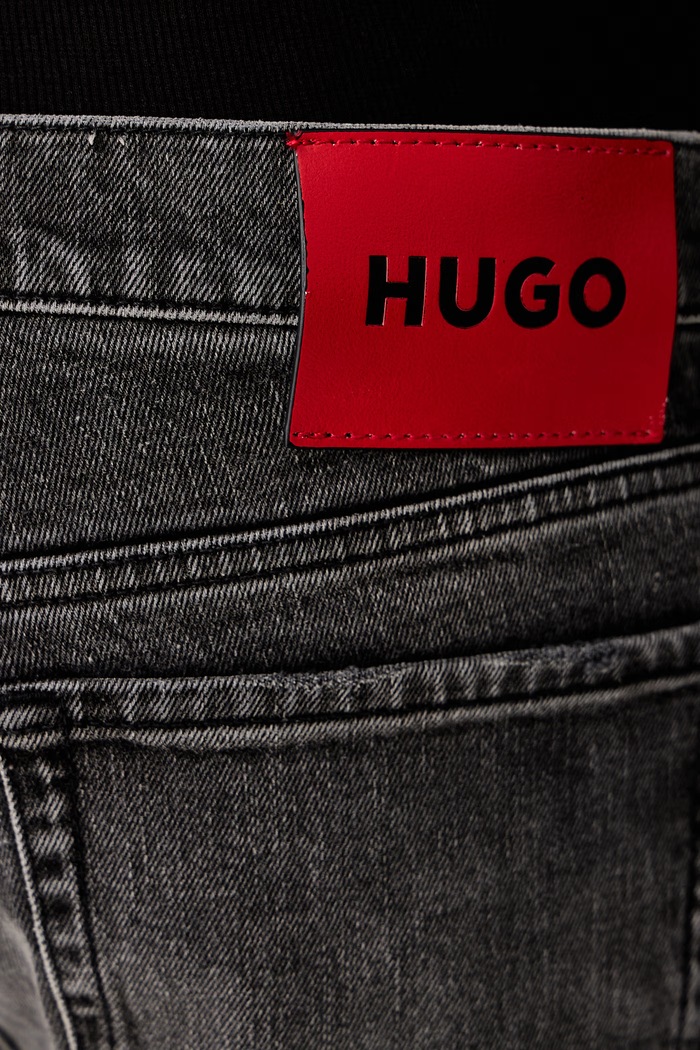 Tapered kavbojke moške HUGO HUGO 50561473 siva