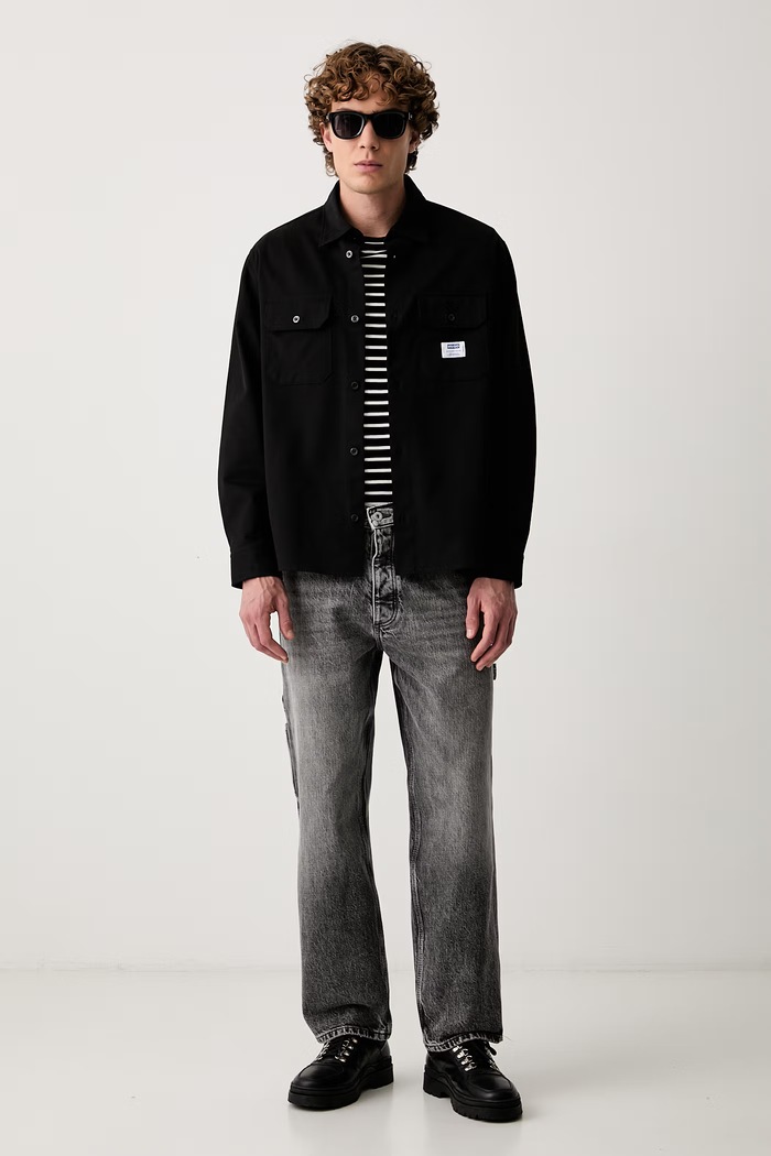 HUGO Blue джинси straight чоловічі Carpenter/1 50563335 сірий AW26