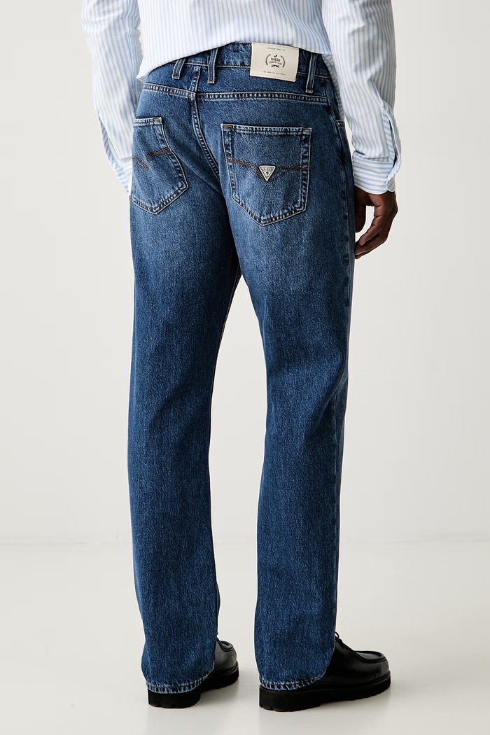 Odzież Guess jeansy regular męskie RODEO M6YA31.D1292 granatowy