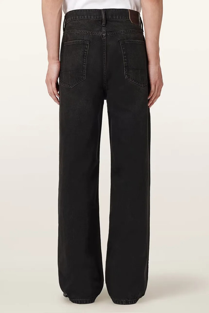 AllSaints blugi wide leg pentru bărbați LENNY M003EE maro AW26