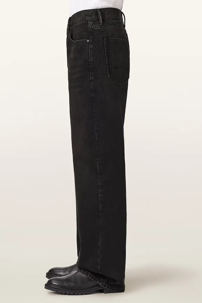 AllSaints blugi wide leg pentru bărbați LENNY M003EE maro