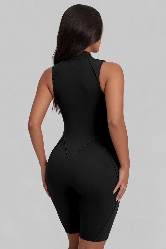 BetterMe Kombinezon sportowy damski Closed-Back BDS00049 czarny AW26