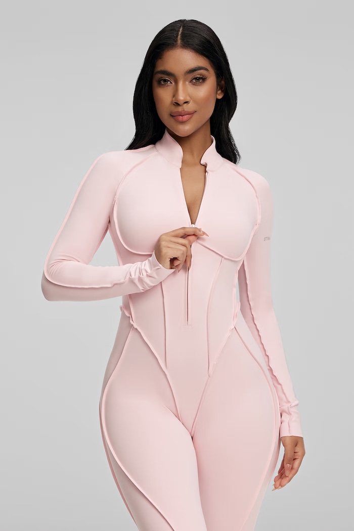 BetterMe Kombinezon sportowy damski Full-Length Catsuit różowy BDS00009