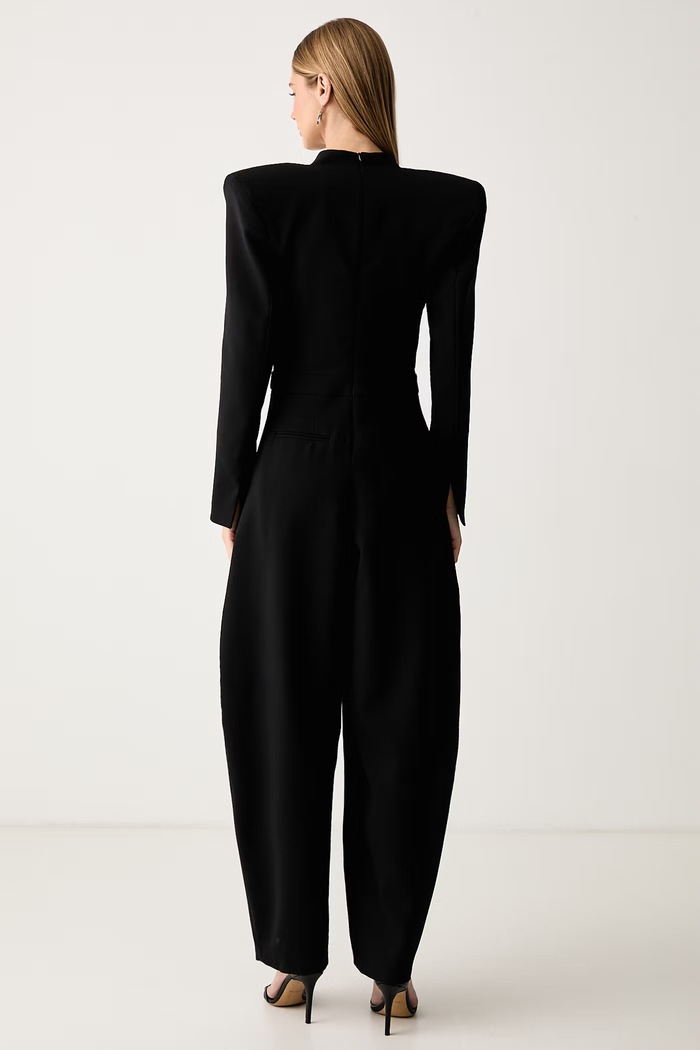 Дрехи Karl Lagerfeld Гащеризон дамски от вълна B4W13050 черен