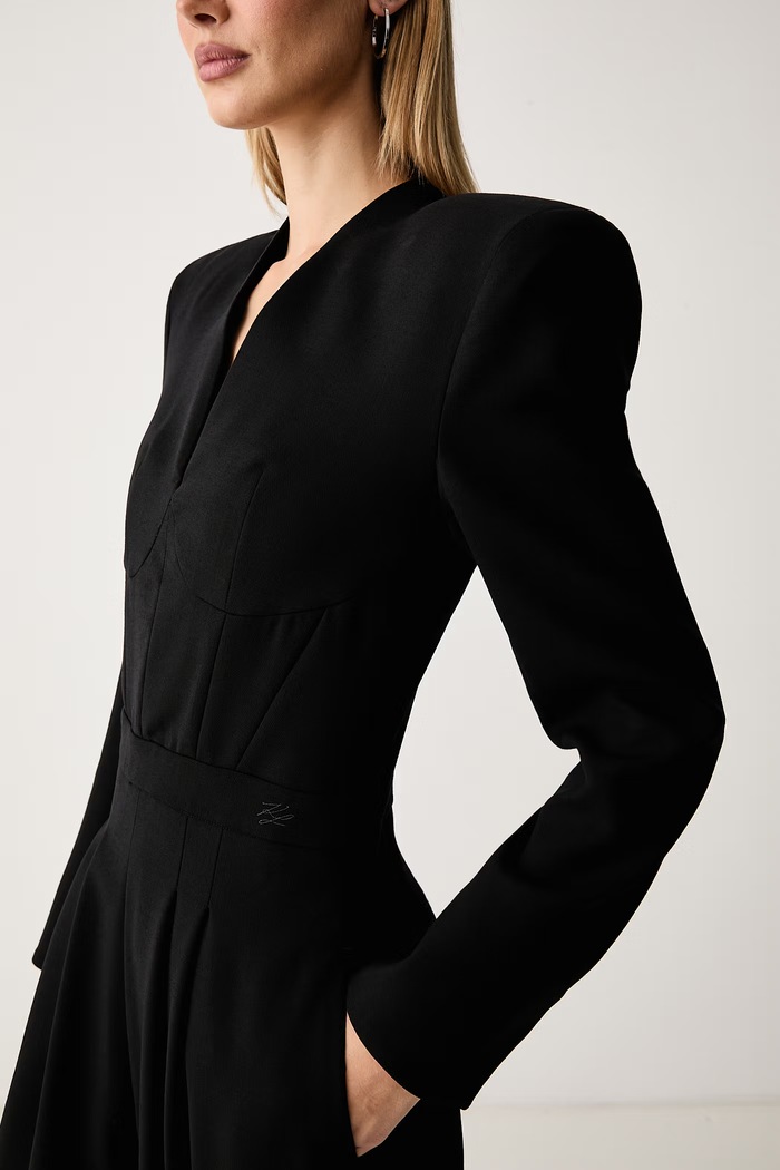 Гащеризон дамски от вълна Karl Lagerfeld B4W13050 черен