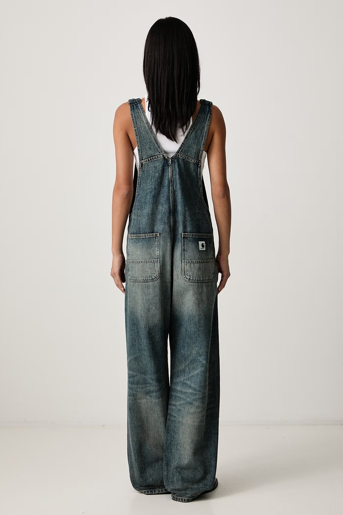 Îmbrăcăminte Carhartt WIP Bib Overall Straight salopetă pentru femei I036597 albastru