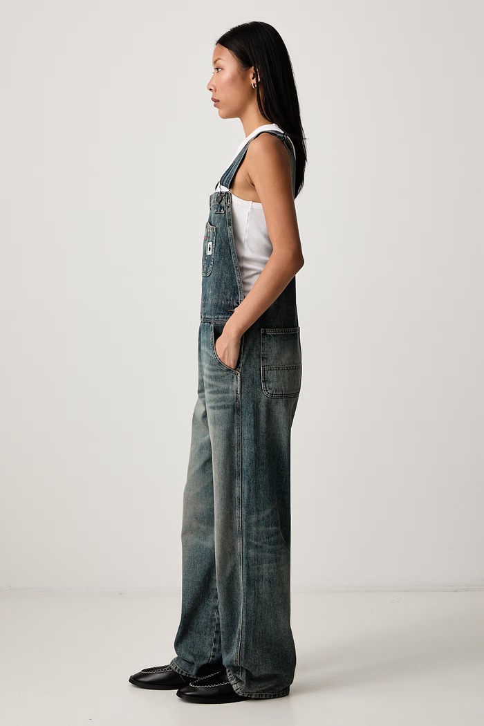 Bib Overall Straight salopetă pentru femei Carhartt WIP I036597 albastru