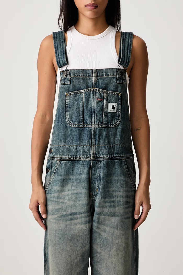 Bib Overall Straight salopetă pentru femei Carhartt WIP albastru I036597