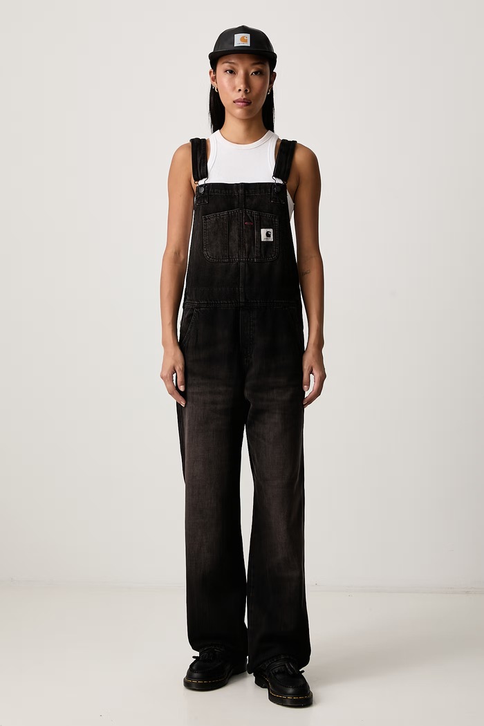 Carhartt WIP Bib Overall Straight salopetă pentru femei I036597 negru AW26