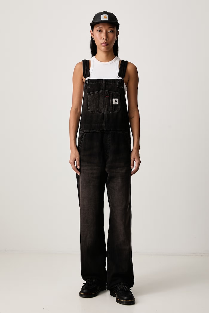 Carhartt WIP Bib Overall Straight salopetă pentru femei I036597 negru AW26