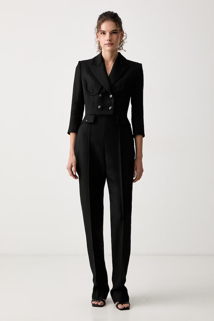 Elisabetta Franchi Костюм-комбинезон для женщин с шерстью чёрный TU06766E2
