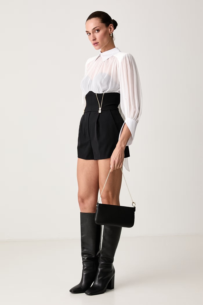 Elisabetta Franchi Kombinezon damski TU06566E2 beżowy AW26