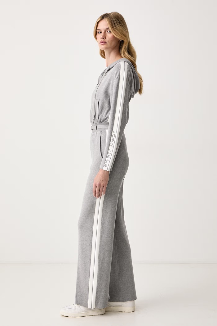 Elisabetta Franchi Kombinezon damski z wiskozą KT71S66E2 szary AW26