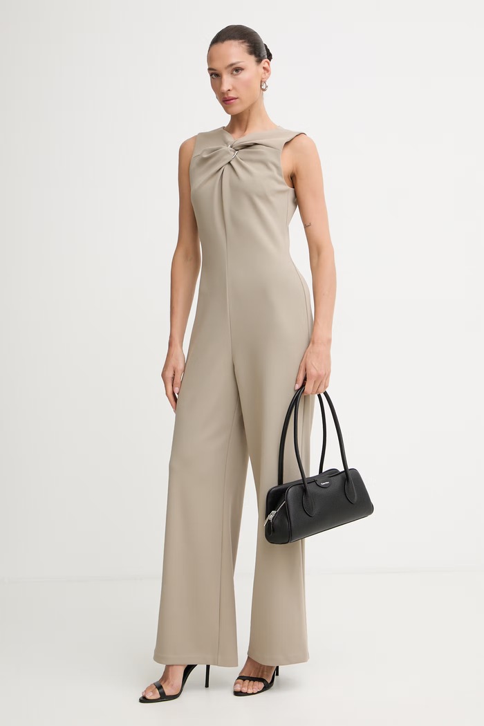 Calvin Klein kombinezon damski LV044G031G beżowy AW26