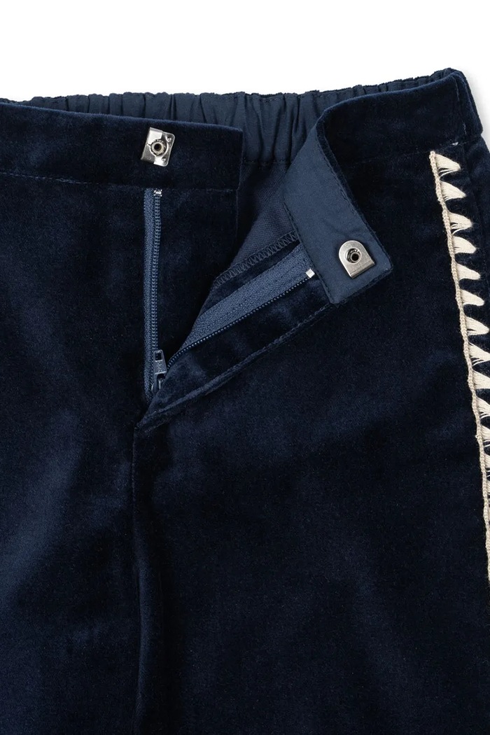 Spodnie straight dziecięce bawełniane z elastanem ROCKY PANTS Konges Sløjd KS108118.9BY2 granatowy