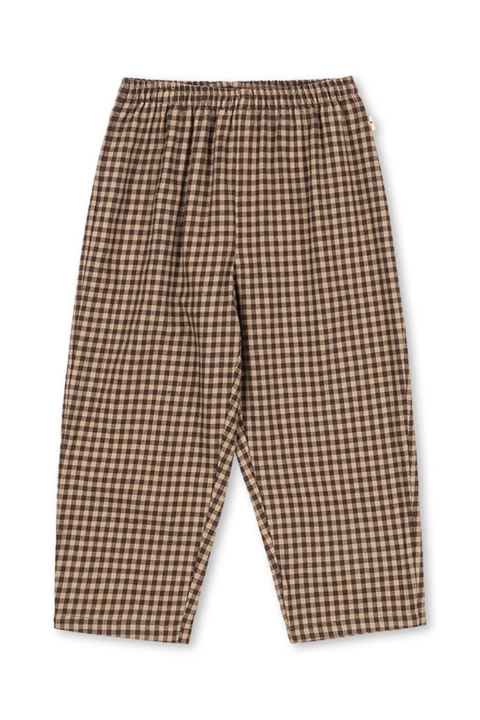 Konges Sløjd Spodnie dziecięce bawełniane FORET PANTS GOTS KS106475.9BY2 brązowy AW26