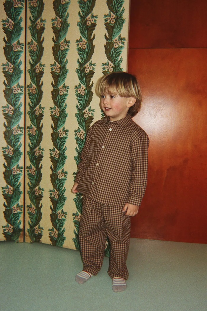 Konges Sløjd Spodnie dziecięce bawełniane FORET PANTS GOTS KS106475.9BY2