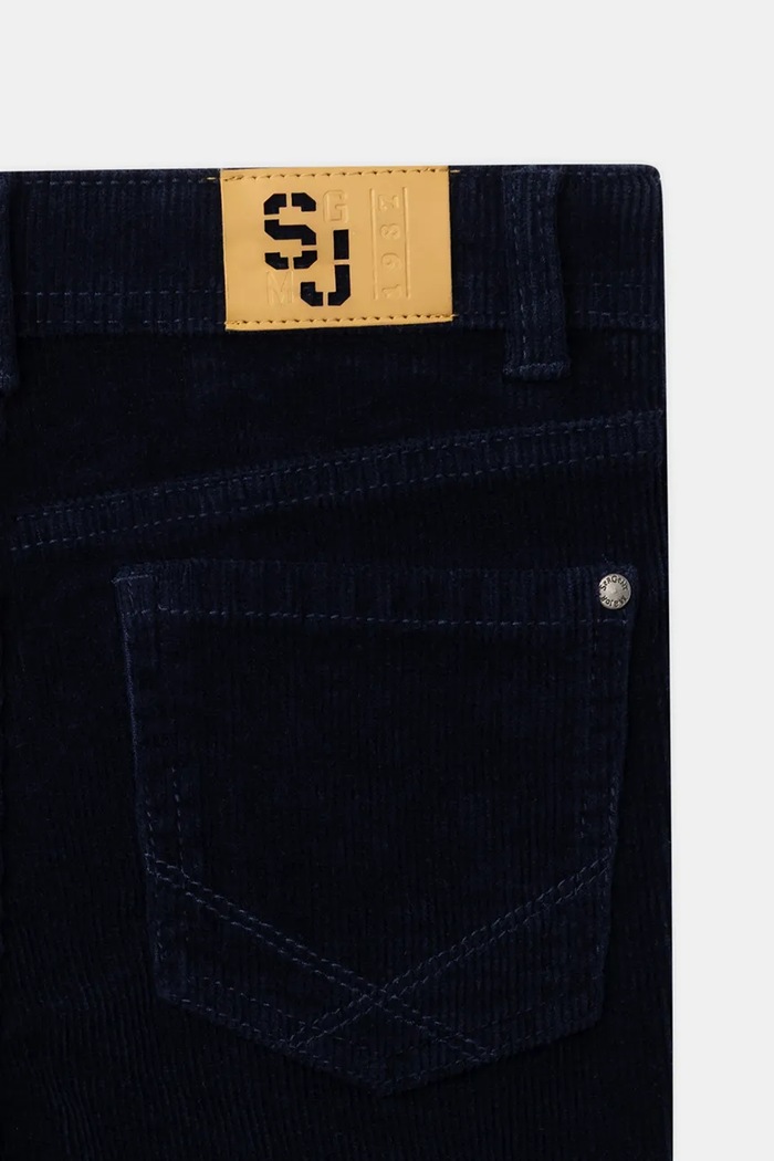 Chłopiec Sergent Major Spodnie slim fit dziecięce bawełniane z elastanem 26H3PG52PAN.98.104 granatowy