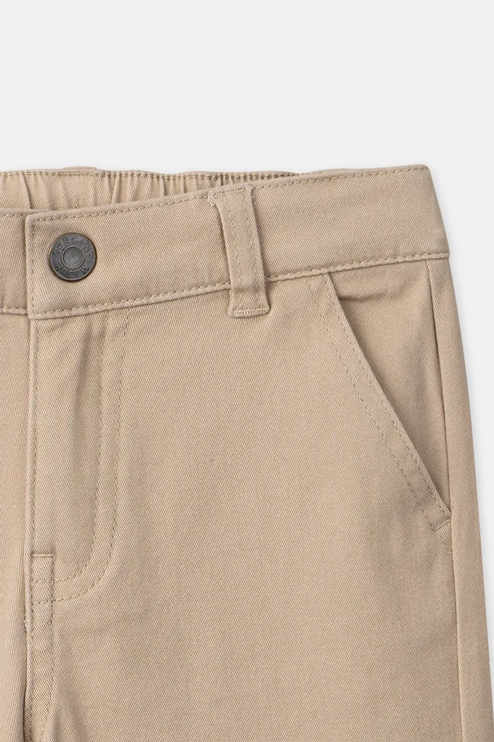 Spodnie chinos dziecięce bawełniane z elastanem Sergent Major beżowy 26H3PG32PAN.98.104