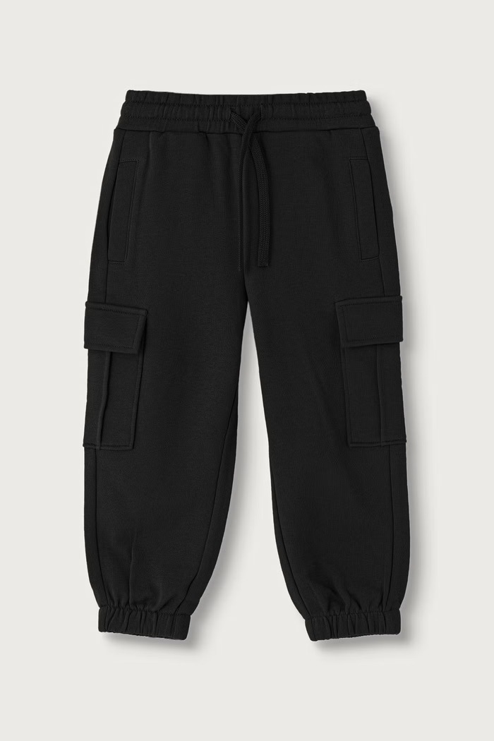 United Colors of Benetton Pantaloni de trening pentru copii din bumbac negru 3J68CF079.G.Seasonal