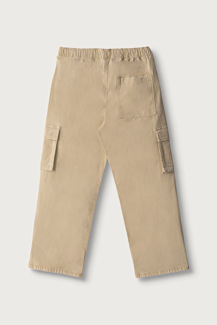 United Colors of Benetton Spodnie cargo dziecięce bawełniane z elastanem 44KYCF05Z.G.Seasonal beżowy AW26