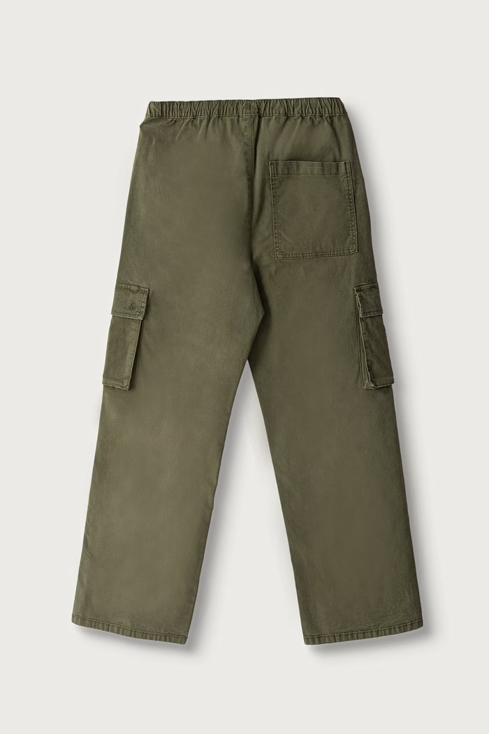 United Colors of Benetton Spodnie cargo dziecięce bawełniane z elastanem 44KYCF05Z.G.Seasonal turkusowy AW26