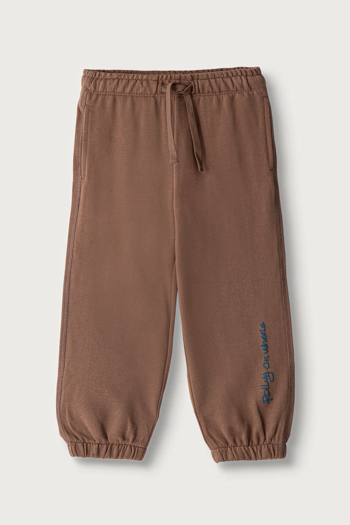 United Colors of Benetton Spodnie dresowe dziecięce bawełniane brązowy 3J70GF05K.P.Seasonal