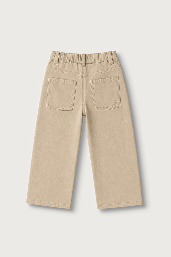 United Colors of Benetton Spodnie dziecięce bawełniane z elastanem 46F5GF037.P.Seasonal beżowy AW26