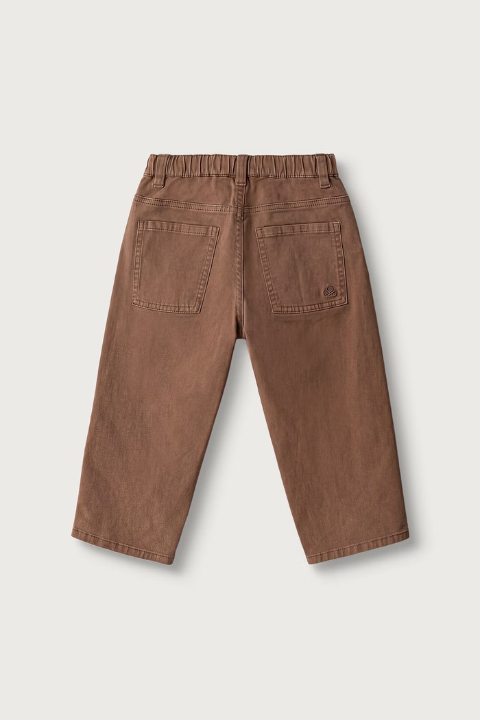 United Colors of Benetton Spodnie dziecięce bawełniane z elastanem 46F5GF037.P.Seasonal brązowy AW26