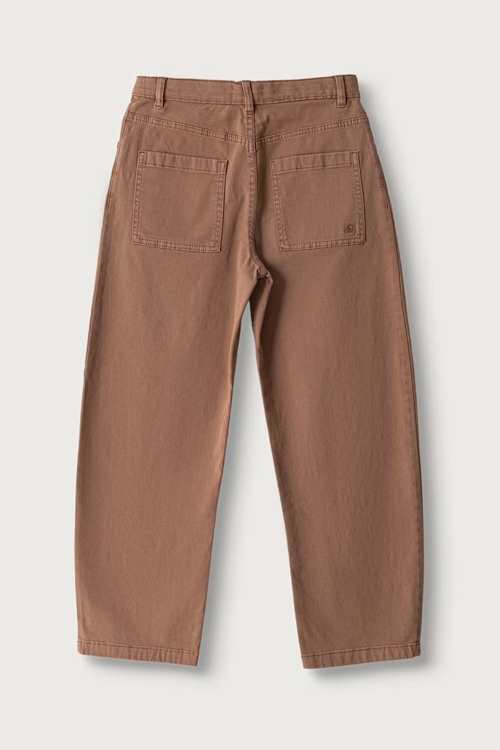 United Colors of Benetton Ravne hlače za djecu s pamukom 46F5CE04W.G.Seasonal smeđa AW26