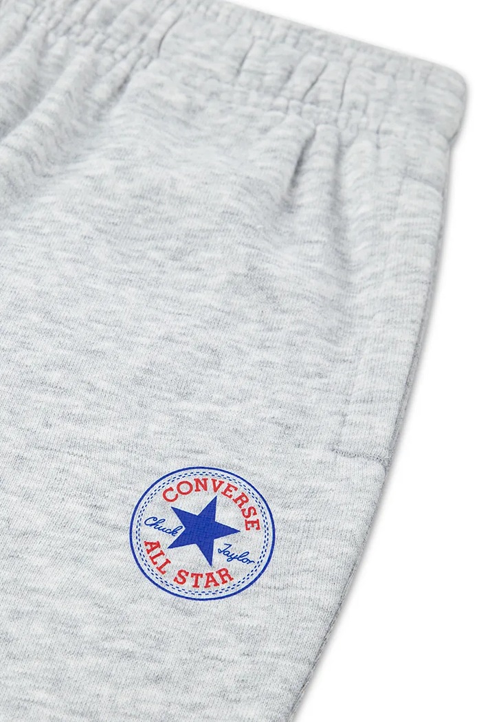 Chłopiec Converse Spodnie dresowe dziecięce z bawełną 9CJ626 szary