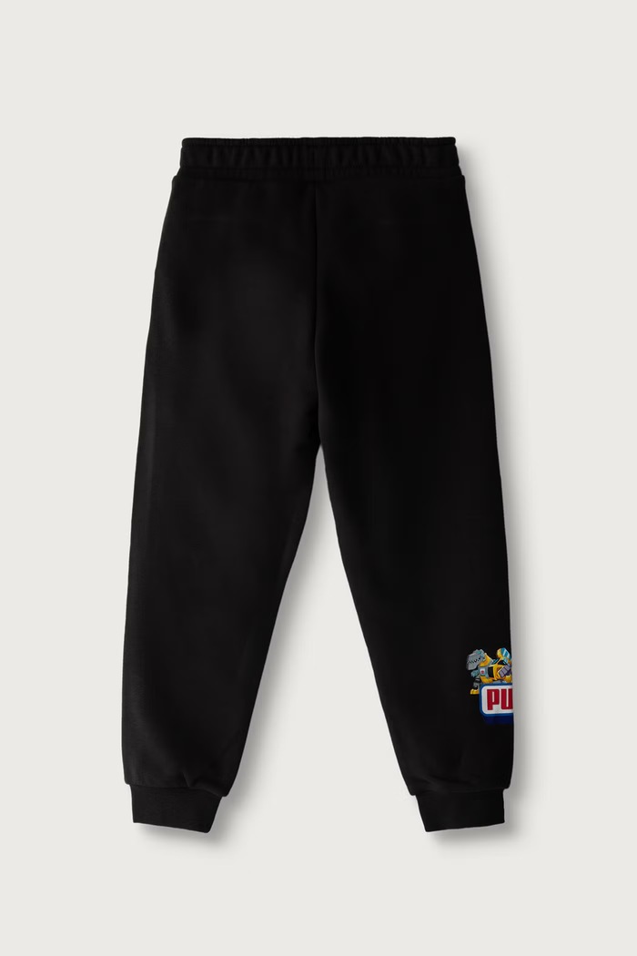 Puma Spodnie dresowe dziecięce z bawełną PUMA X TRANSFORMERS Sweatpants 637629 czarny AW26
